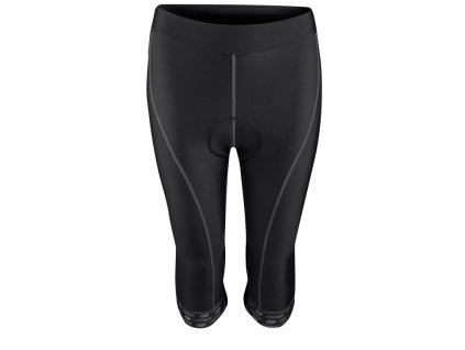 Kalhoty 3/4 Force Lady bike do pasu s vložkou, černé
