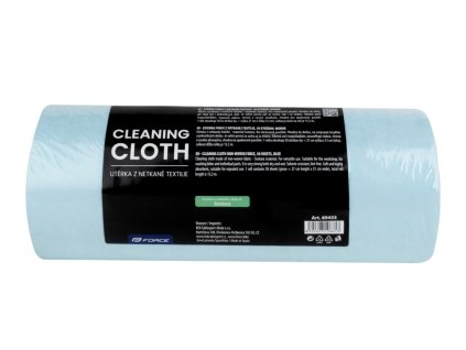 Utěrka FORCE z netkané textilie, 50 útržků, modrá