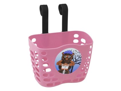 Koš FORCE na řídítka dětský, růžový