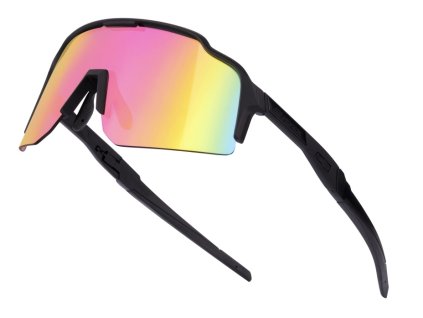 Brýle FORCE STRIVE černé, růžové zrc. sklo