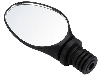 Zpětné zrcátko FORCE plastové do řidítek, černé