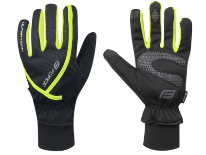 Rukavice zimní FORCE ULTRA TECH, fluo