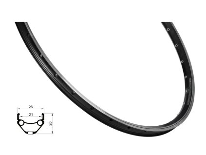 Ráfek FORCE PRIME 559x21, 32děr