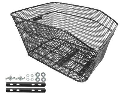 Koš FORCE hustý, na zadní nosič velký, černý