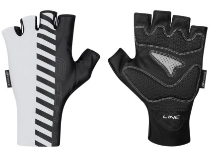 Rukavice FORCE LINE bez zapínání, bílo-černé