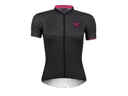 Dres Force POINTS LADY kr. rukáv,černo-růžový