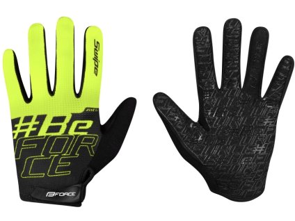 Rukavice FORCE MTB SWIPE letní,černo-fluo