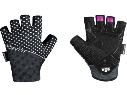 Rukavice F POINTS LADY bez zapínání,černo-bílé