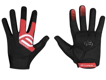 Rukavice FORCE MTB POWER, černo-červené