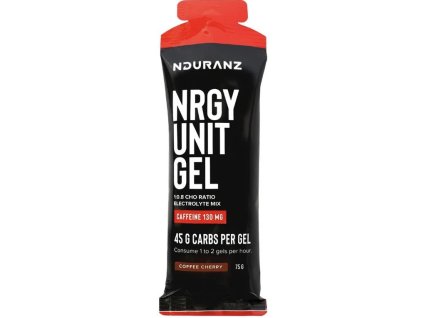 Nduranz Energetický gel Nrgy Unit Gel + Kofein 65/130mg, 75g, káva-třešeň