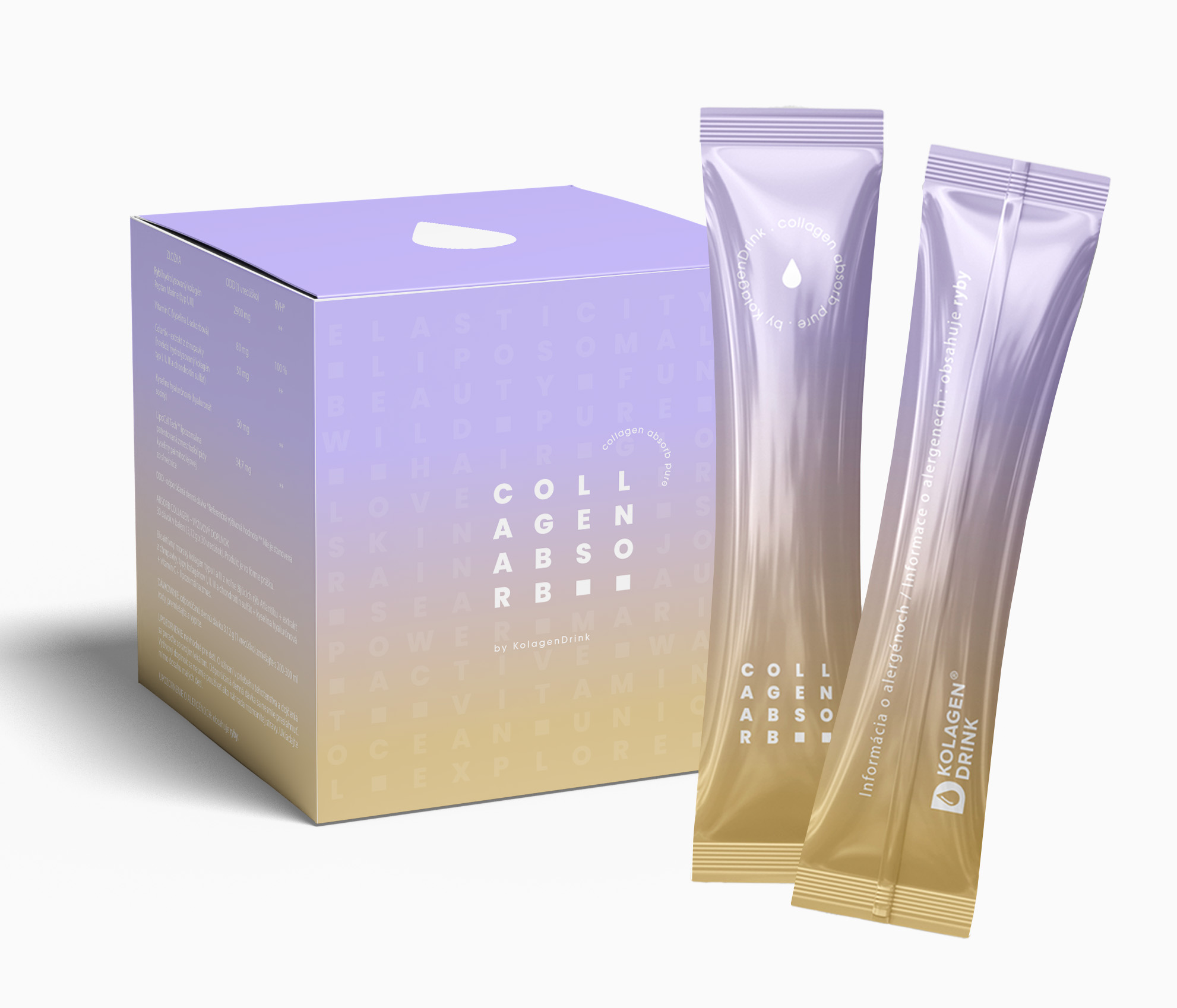 KolagenDrink ABSORB COLLAGEN hydrolyzovaný lipozomální třísložkový kolagen z volně žijících ryb 30 sáčků