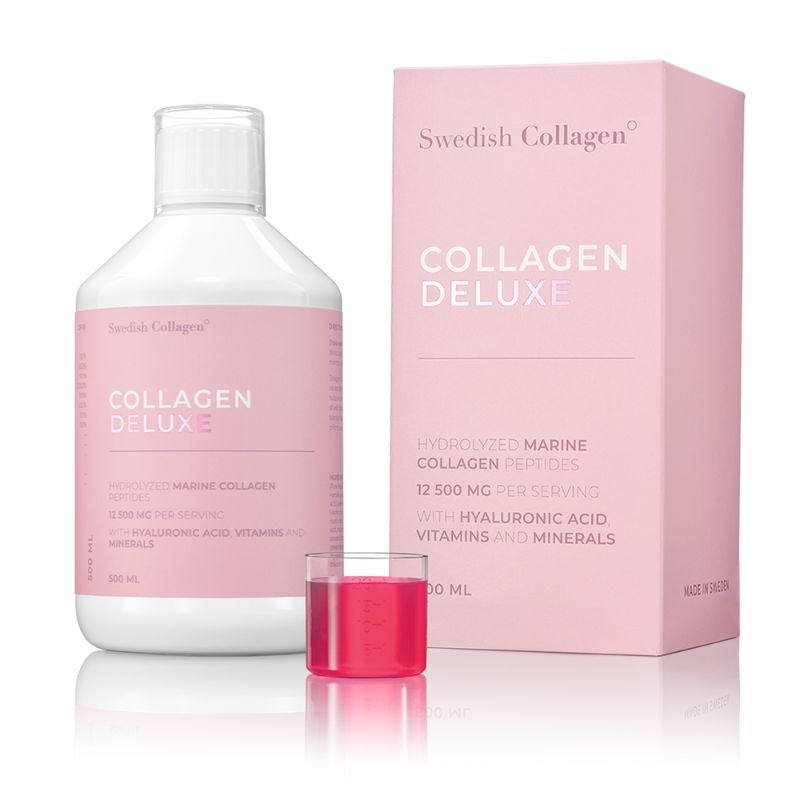 Swedish Collagen Collagen Deluxe hydrolyzovaný mořský kolagen s HA ​​500 ml