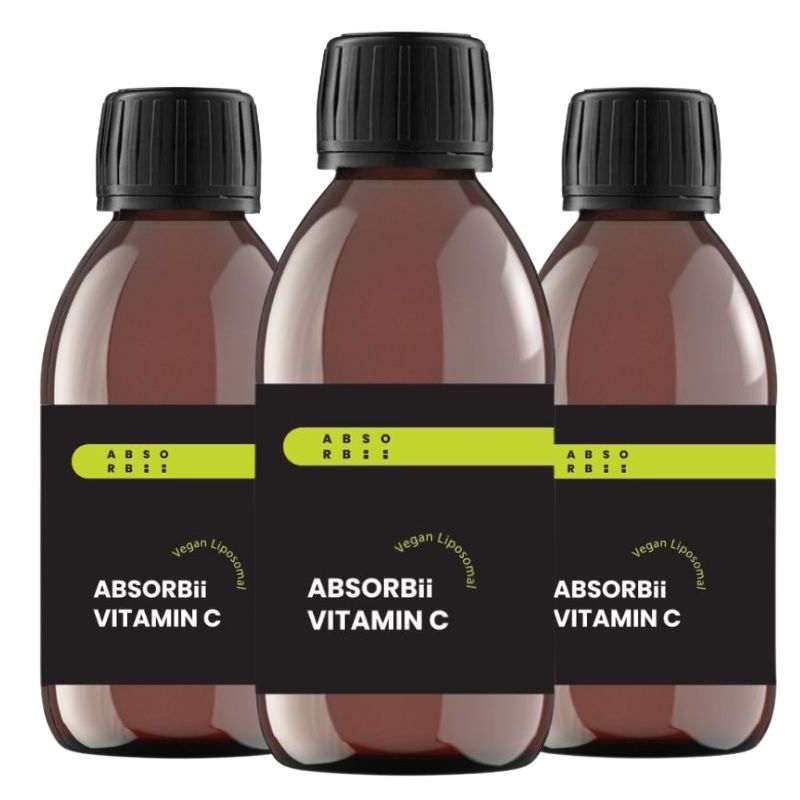 3× ABSORBii VITAMIN C lipozomální vitamín 200 ml