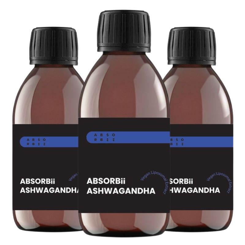 3× ABSORBii ASHWAGANDHA lipozomální doplněk 200 ml