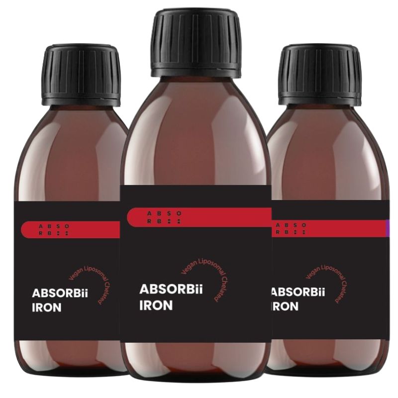 3× ABSORBii IRON lipozomální železo 200 ml