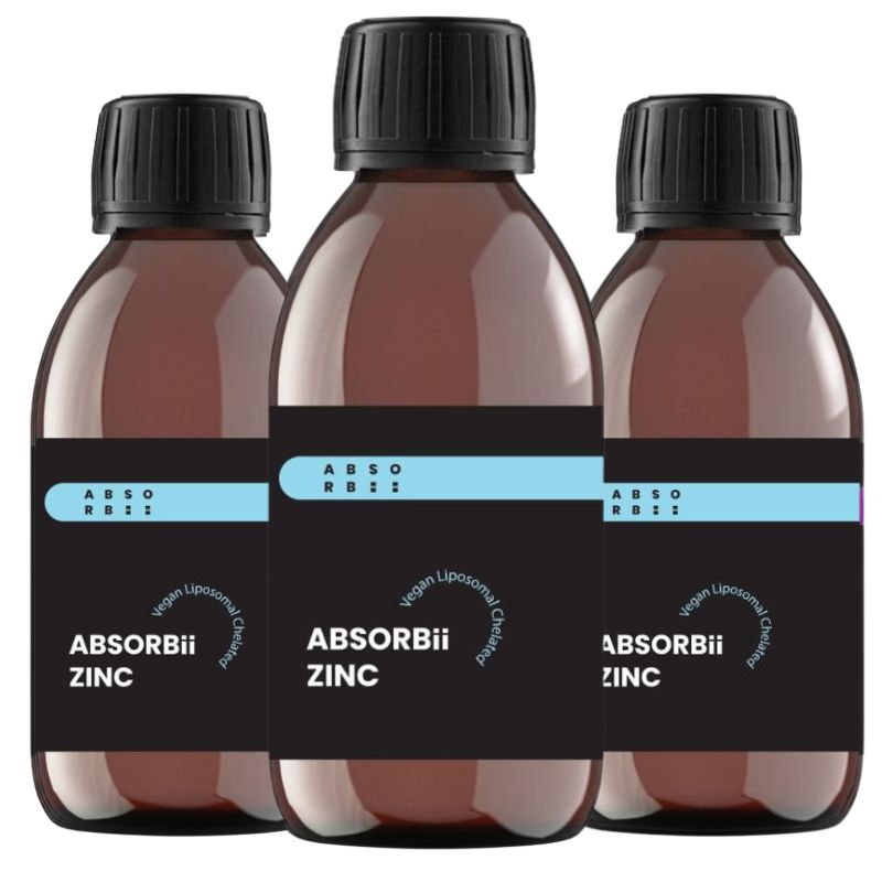 3× ABSORBii ZINC lipozomální zinek 200 ml
