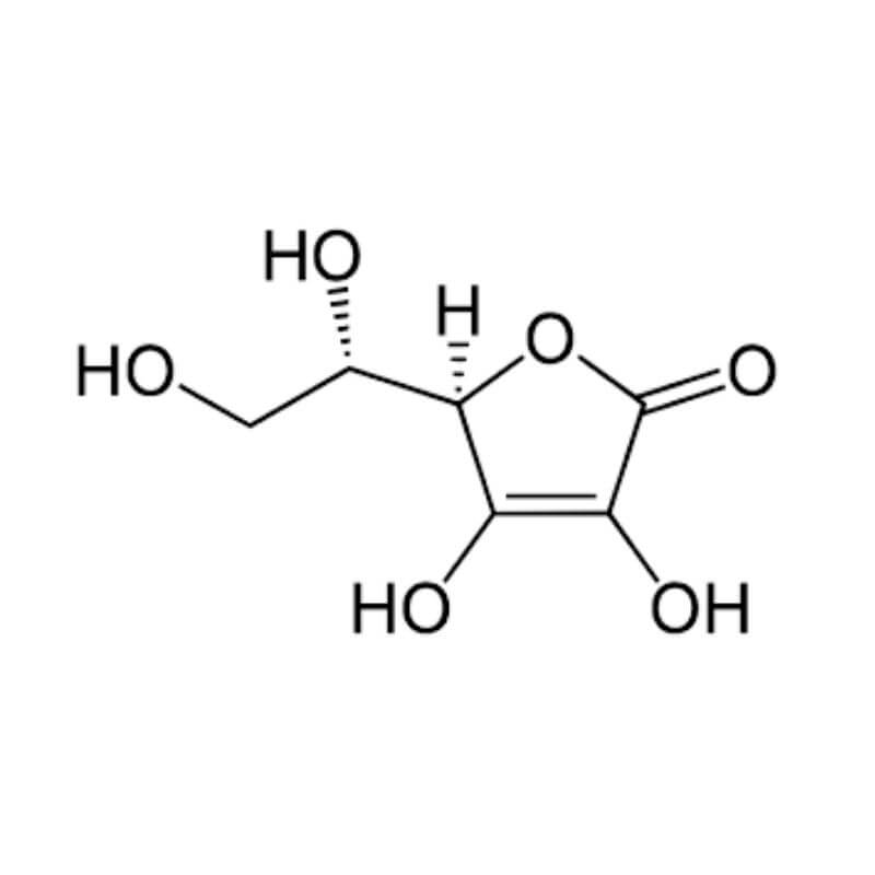 Kyselina L-askorbová – chemický vzorec vitamínu C