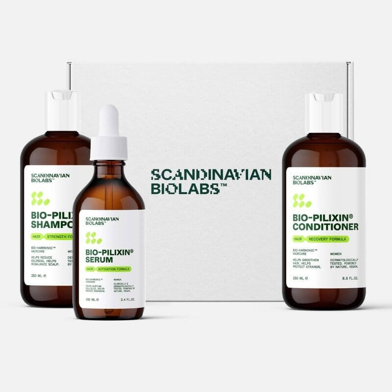 Bio-Pilixin Hair Growth Routine pre ženy – šampón 250 ml, kondicionér 250 ml a sérum 100 ml