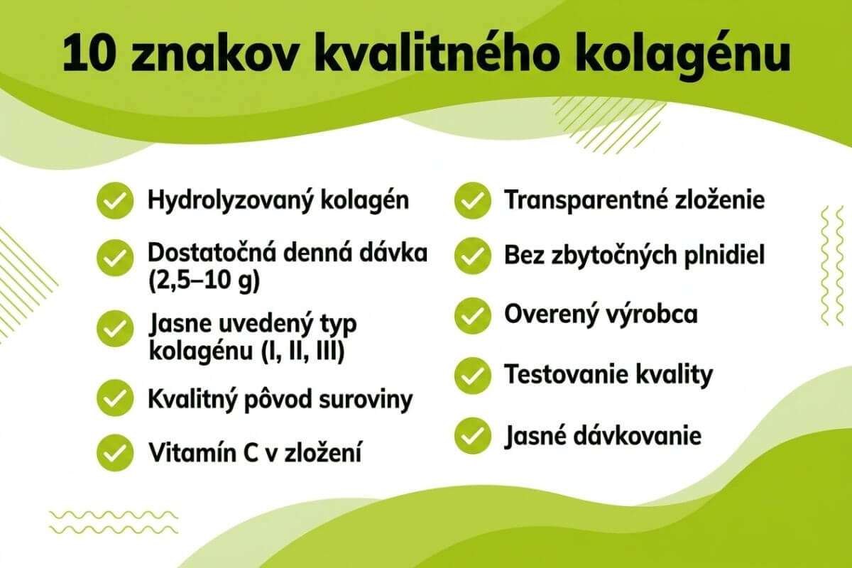 Znaky kvalitného kolagénu – zdroj, hydrolyzovaná forma, dávka a transparentné zloženie