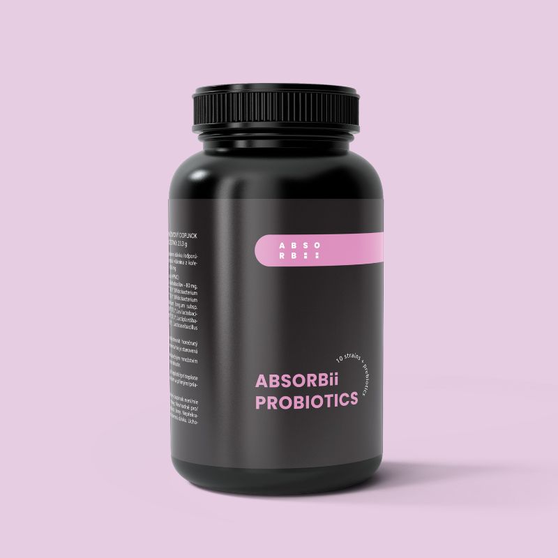 ABSORBii PROBIOTICS, probiotiká+prebiotiká, 10 kmeňov, 60 kaps.