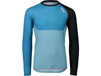 POC MTB Pure LS Jersey Uranium Black Basalt Blue Lt Basalt Blue 1