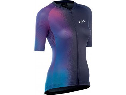 Dámský cyklistický dres Northwave Blade – černý/duhový