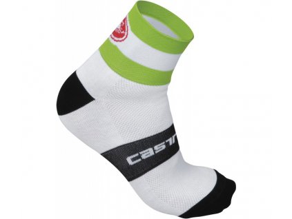 castelli velocissimo ds socks 6cm white acid green ead