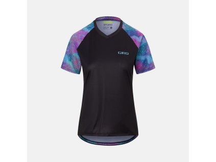 giro roust jersey womens dirt apparel black chromadot ghosted front