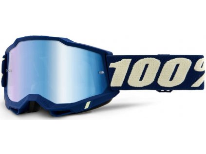100% Brýle ACCURI 2 Goggle Deepmarine Mirror Blue Lens