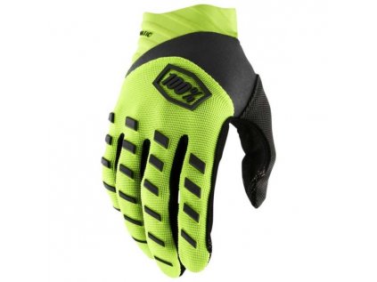 motocross gloves 100 airmatic fluo yellow black