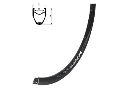 Ráfek KLS SPARK 017 DSC, 28H, 1 Nýt, FV, 28" black