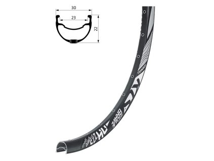 Ráfek KLS BRAVE DSC, 32H, 1 Nýt, FV, 27,5" black