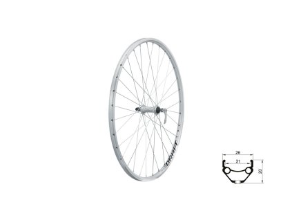 Zapletené kolo přední KLS DRAFT V-brake F, 28/29", silver