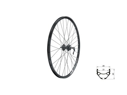 Zapletené kolo přední KLS DRAFT DSC F, 27,5", black