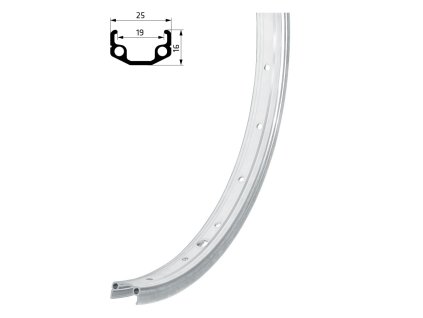 Ráfek KELLYS WASPER, 20H, AV, 16" silver