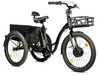 CARGO - TRICYCLE LOVELO, FRONT MOTOR, BLACK SHINY