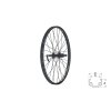 Zapletené kolo zadní KLS WASPER CASSETTE V-brake R, 24", black