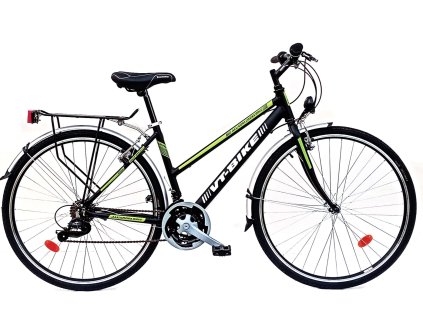 trekingové kolo VT-BIKE BASIC ALU LADY Sport matná černá/zelená