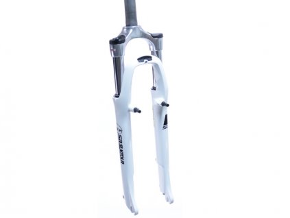 Odpružená vidlice treking 28" SR Suntour NEX MLO, 1 1/8" závit , zdvih 63mm / pro V-brzdy / bílá barva