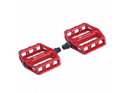 pedály FORCE BMX HOT hliníkové, červené (použití BMX, materiál hliník, typ klasické)