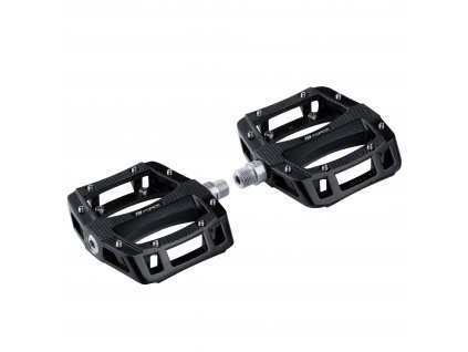 pedály FORCE BMX / DOWNHILL hliníkové, černé (použití BMX, materiál hliník, typ klasické)