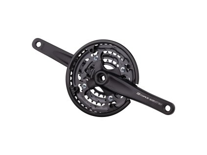 kliky FORCE EIGHT3.1 Al 42/32/22z kryt 175mm,černé (typ osy čtyřhran, počet zubů 44/32/22, délka kliky 175)