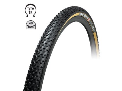 plášť TUFO Gravel SWAMPERO 700x40C, bezduš.črn/béž (Varianta použití: Gravel, rozměr: 700C, typ: patka - kevlar, šířka: 40 mm)