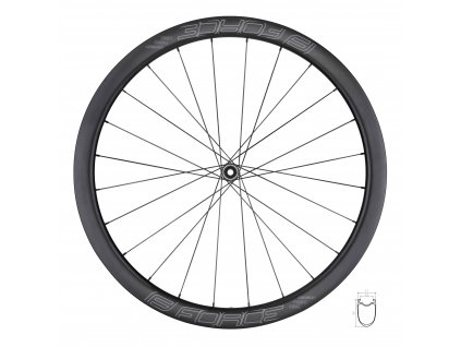 kolo přední siln. F TEAM SP KARBON DISC 40 plášť. (Varianta materiál ráfku: karbon, použití: Přední, rozměr: 700C, typ brzdy: disková, typ ráfku: pláštový)