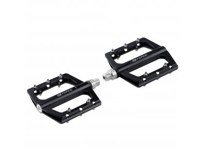 pedály FORCE STEEP hliníkové, prům. ložiska, černé (použití BMX, materiál hliník, typ klasické)