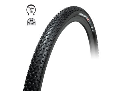 plášť TUFO Gravel SWAMPERO 700x36C, bezduš. črn (Varianta použití: Gravel, rozměr: 700C, typ: patka - kevlar, šířka: 36 mm)