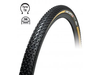 plášť TUFO Gravel SWAMPERO 700x36C, bezduš.črn/béž