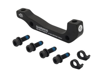 adaptér zadní SHIMANO POST/ STAND 160mm, černý (umístění zadní, průměr 160 mm)