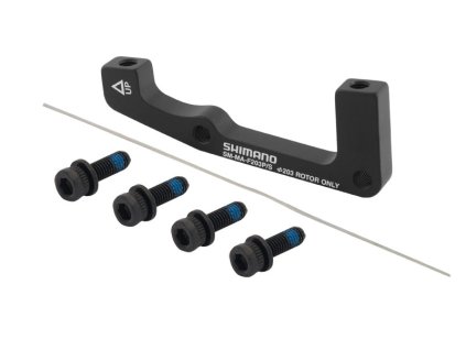 adaptér přední SHIMANO POST/ STAND 203mm, černý (umístění Přední, průměr 203 mm)