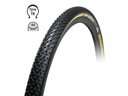 plášť TUFO Gravel SWAMPERO HD 700x40C,bezd.črn/béž (Varianta použití: Gravel, rozměr: 700C, typ: patka - kevlar, šířka: 40 mm)